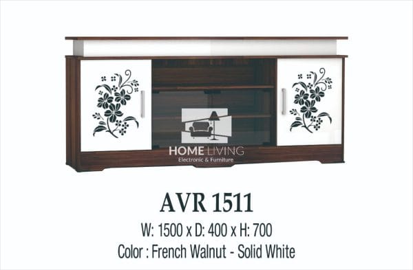 Buffet TV AVR 1511 French Walnut Solid White
