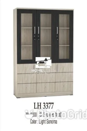 Lemari Pakaian 3 Pintu LH3377 Light Sonoma
