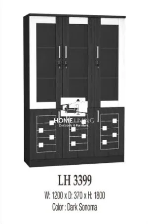 Lemari Pakaian 3 Pintu LH3399 Dark Sonoma