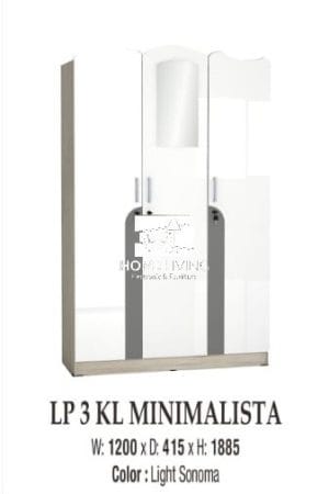 Lemari Pakaian LP3 KL Minimalista Light Sonoma