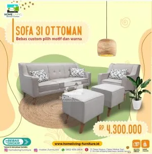 Sofa 3I Ottoman
