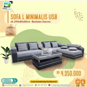 Sofa L Minimalis USB