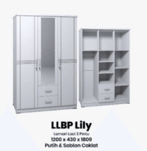 Lemari Pakaian 3 Pintu LLBP Lily