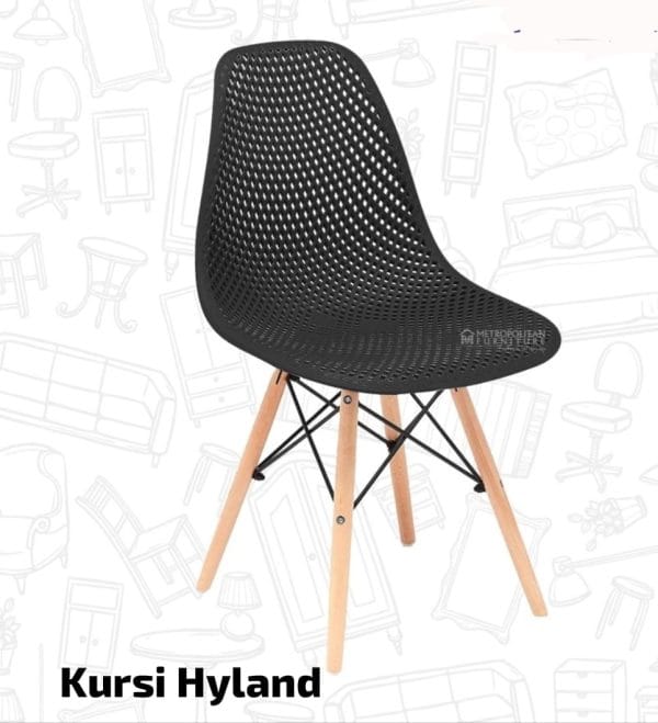 Kursi Cafe / Kursi Bar Kursi Makan Minimalis / Kursi Belajar Hitam