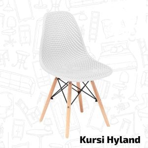 Kursi Cafe / Kursi Bar Kursi Makan Minimalis / Kursi Belajar Putih KURSI HYLAND Putih