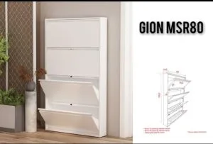Rak Sepatu Besi GION MSR80 PUTIH