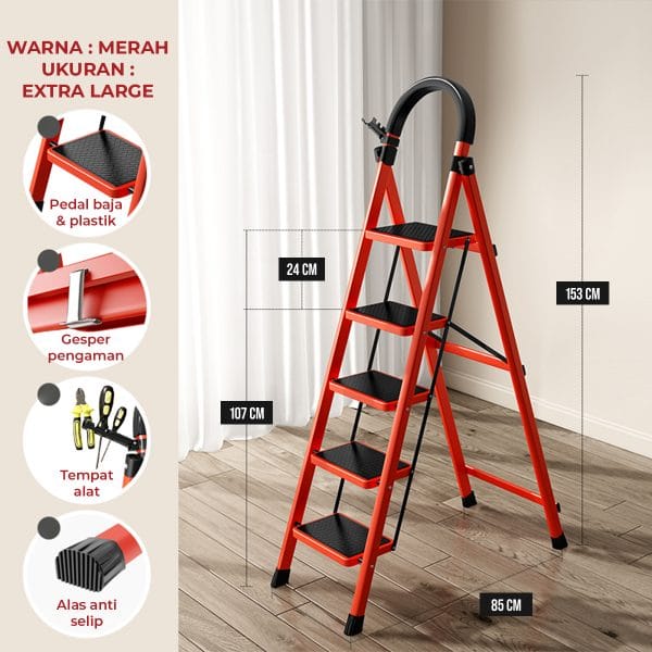Tangga Lipat Portable HD025 XLRG RED
