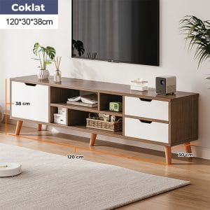 Meja TV Minimalis HD041-SML-3Laci-Brown
