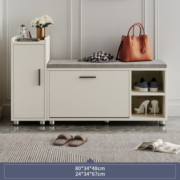 Lemari Sepatu Kayu / Rak Sepatu / Lemari Kabinet Kayu Minimalis / Rak Sepatu Minimalis / Shoes Cabinet HD053-Grey-Type1