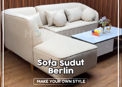 Desain modern sofa Homeliving cocok untuk nobar di rumah.