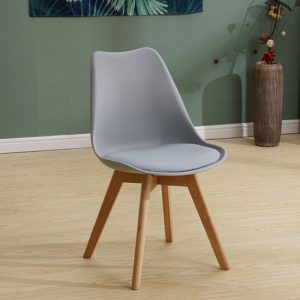 Kursi Makan Modern Minimalis Solid Wood PP Seat HD007 Grey – Desain Stylish, Nyaman, dan Tahan Lama untuk Ruang Tamu, Ruang Makan & Kantor