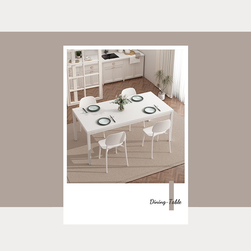 HD011 Meja Makan Minimalis Modern – MDF + Rangka Baja, Ukuran 120×60×75cm | Desain Kokoh & Serbaguna - Image 4