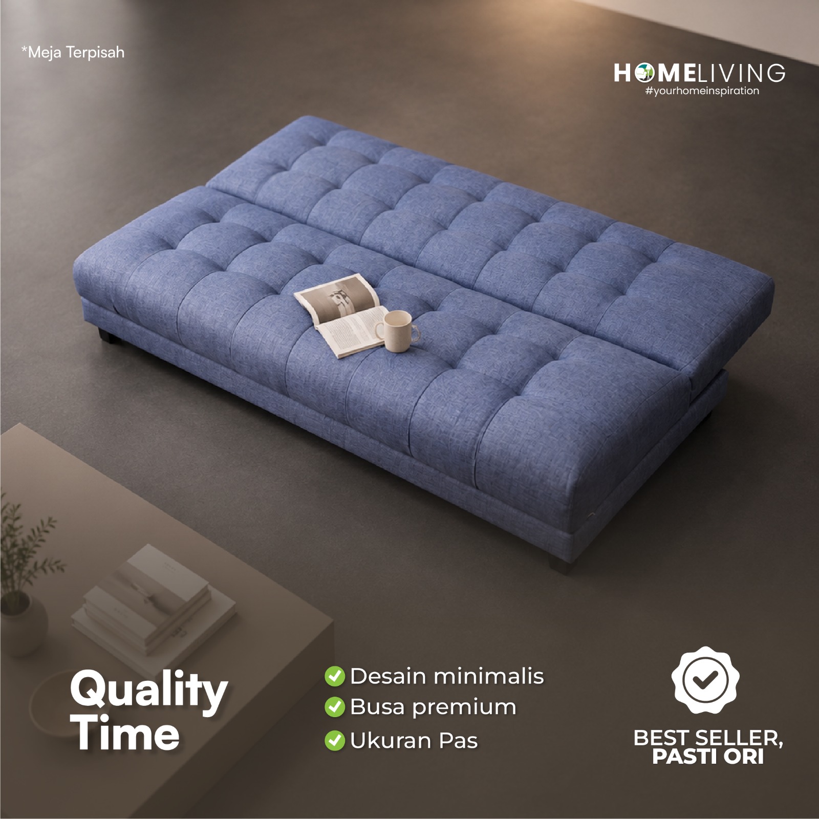 HOMELIVING Sofabed Minimalis Modern – Fleksibilitas Kenyamanan dalam Satu Genggaman - Image 4