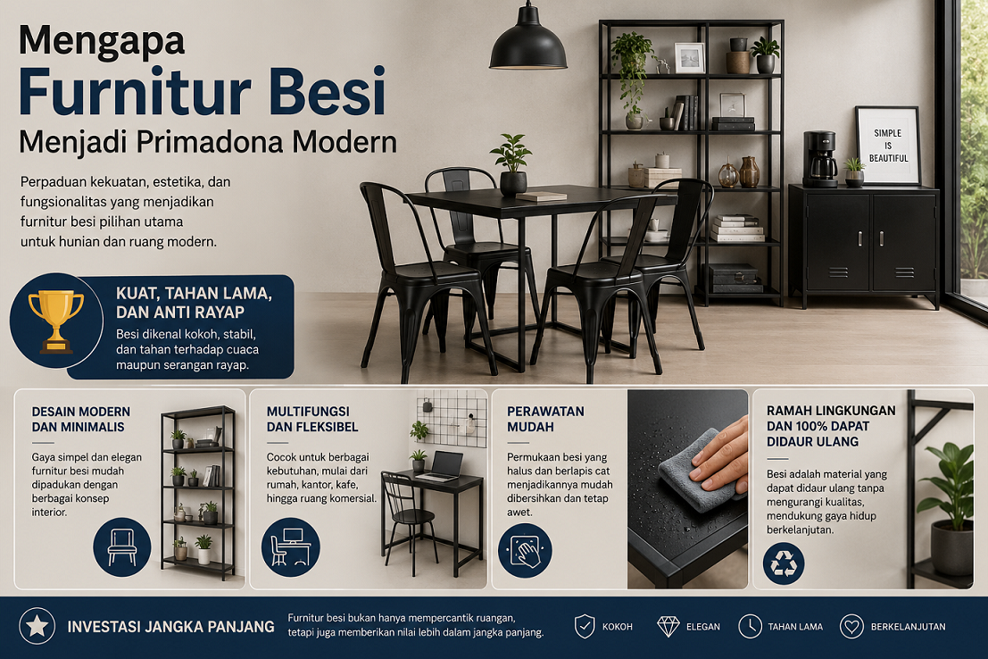 Furnitur Besi Menjadi Primadona Modern