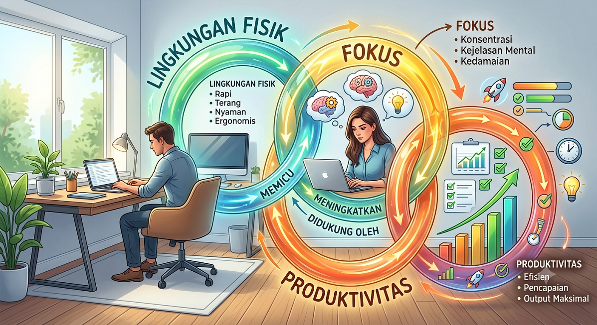 Hubungan Erat antara Lingkungan Fisik Fokus dan Produktivitas