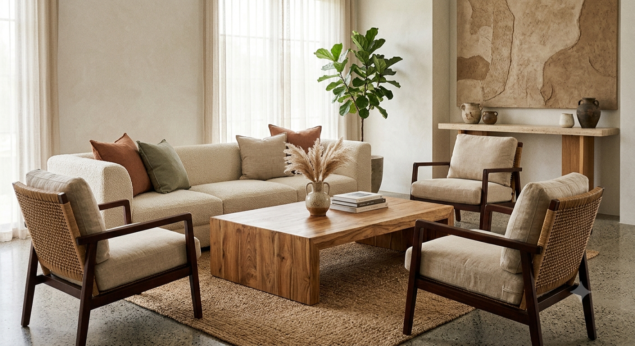 Material Alami dan Bertekstur Tetap Menjadi Prima Dona Desain Furnitur