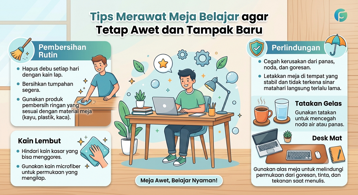Tips Merawat Meja Belajar agar Tetap Awet dan Tampak Baru