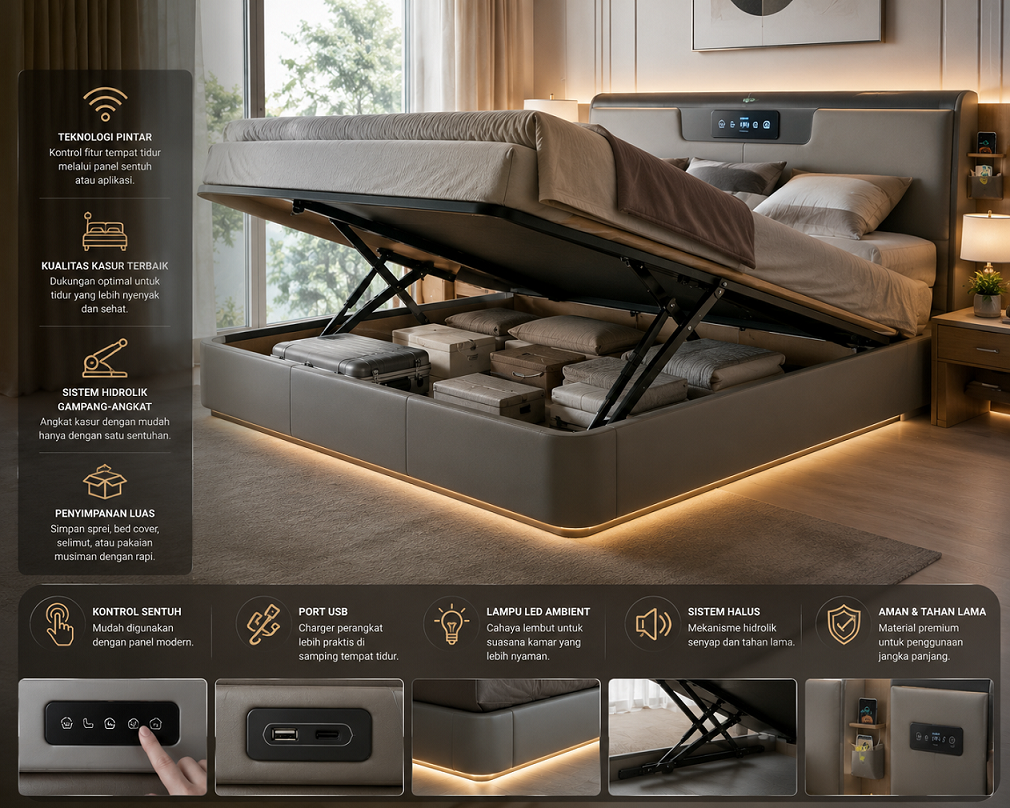 smartbed with hidden storage features smartbed with hidden storage features